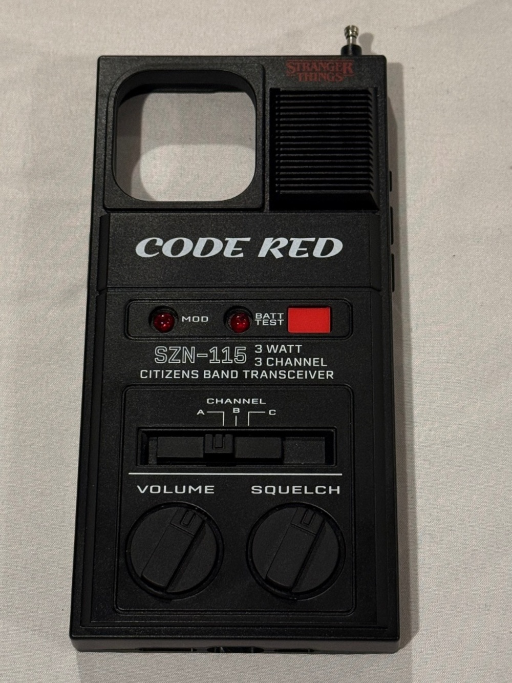 Stranger Things Code Red Walkie Talkie Phone Case iPhone 15 Pro Max SZN-115